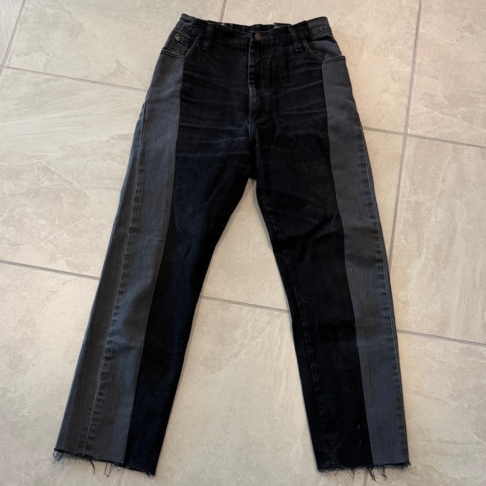 Levi's Two-Tone Black & Charcoal Wide-Leg Jeans